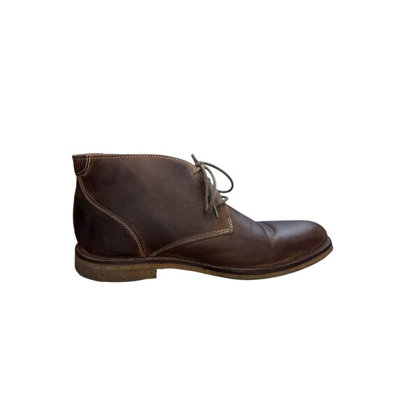 Johnston & Murphy Copeland Chukka Boots 11.5 Brown Leather Lace Up Casual Dress - Picture 3 of 8